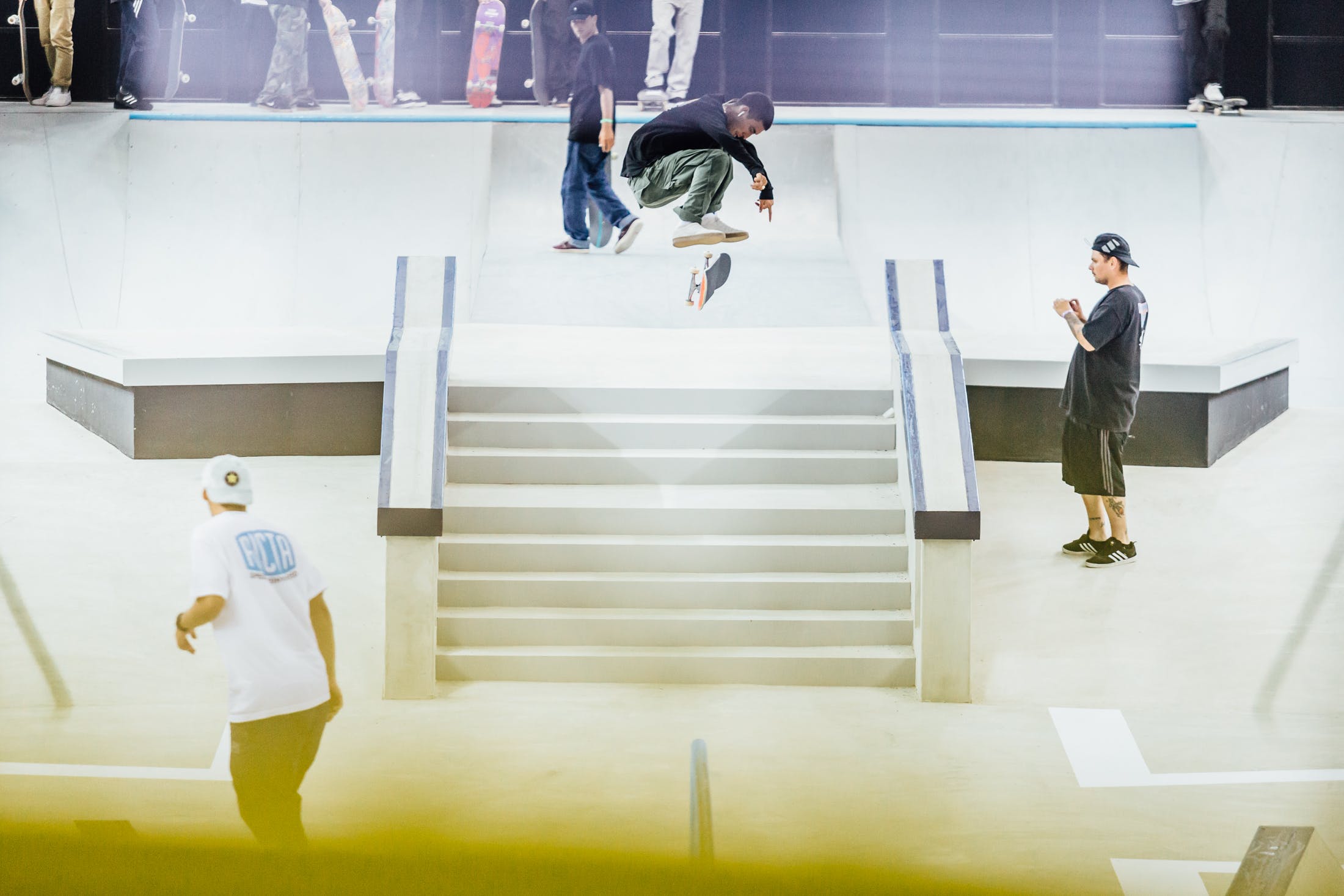 Miles Silvas Switch Flip während der SLS-Trainingseinheit