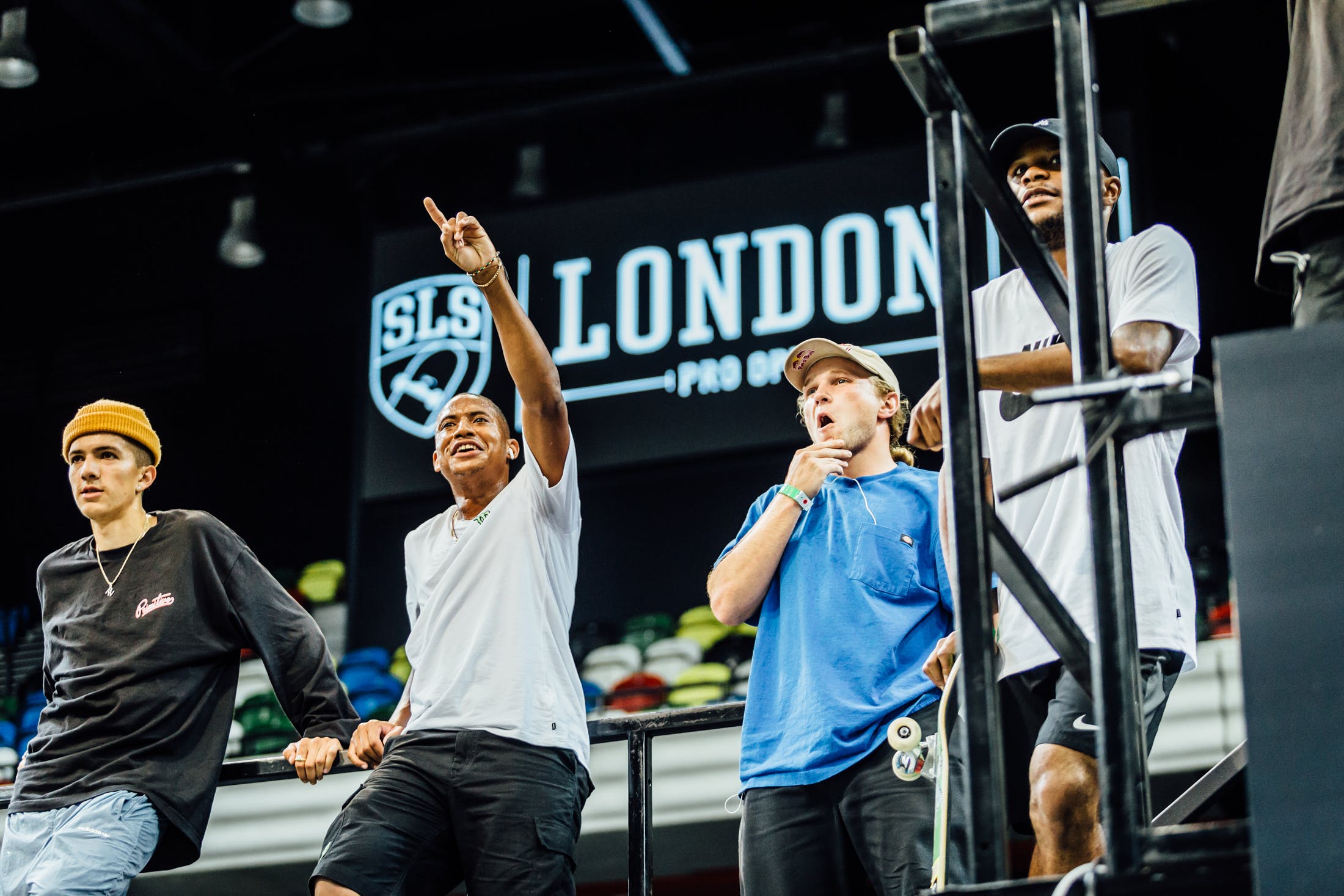 Jamie Foy Ishod Wair und Diego Najera im SLS London